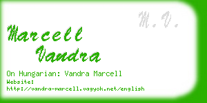 marcell vandra business card